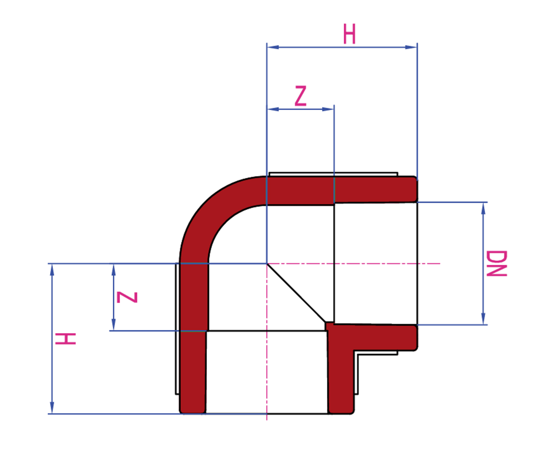 Nối góc 90° (Cút) - Ảnh 4